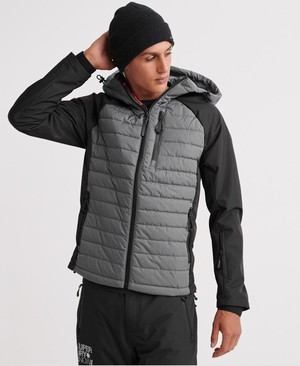 Superdry Kiso Padded Racer Férfi Kabát Fekete | YKOFG7054